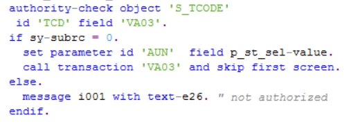 authority check object tcode in sap